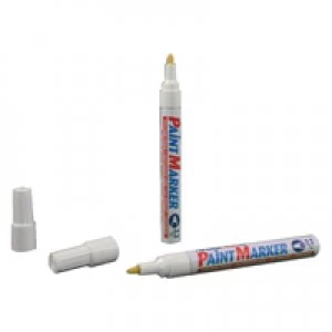 image of Artline 400 Medium White Bullet Tip Paint Marker Pack of 12 A400