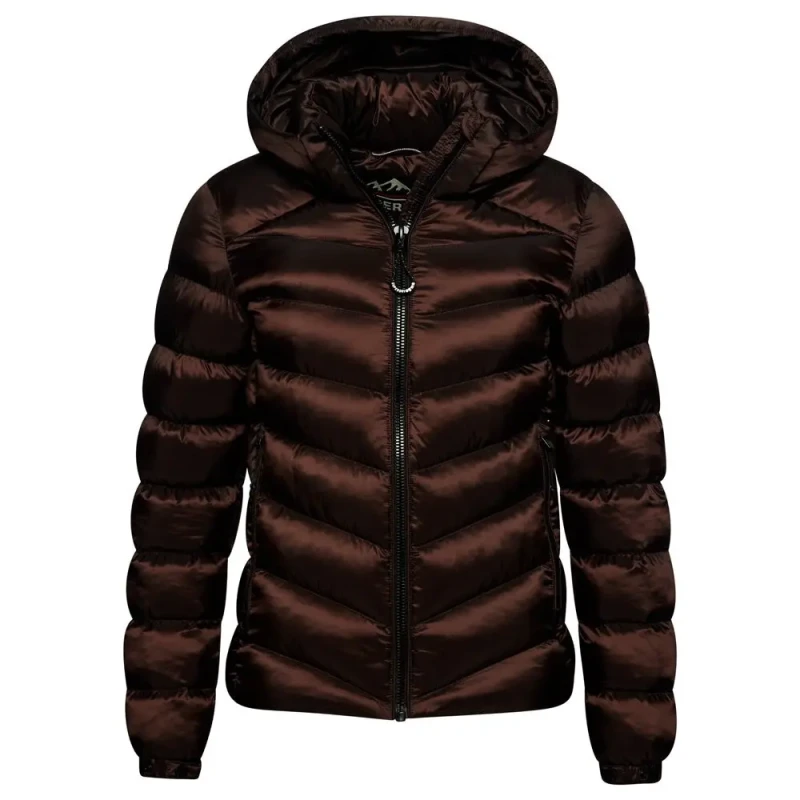 Image of Superdry Womens Puffer jacket Superdry Fuji Marron Female XS
