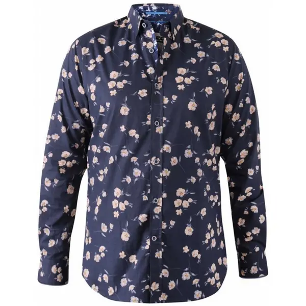 image of D555 by Duke Duke Mens Big Size Rooksey Flower Print Cotton Casual Lon