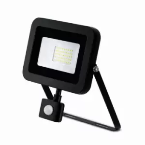 image of JCC 30W LED Floodlight with PIR IP65 Manual Override Alu 4000K Black - JC090005