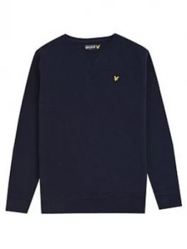 Image of Lyle & Scott Lyle & Scott Boys Classic Crew Neck Sweat, Navy, Size 10-11 Years