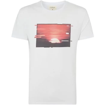 image of Criminal Sunset Graphic T-Shirt - White