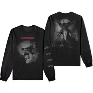 Image of Warner Bros - Gremlins Graphic Unisex XX-Large Long Sleeved T-Shirt - Black