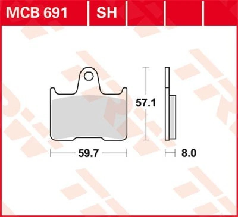 Image of TRW Lucas Brake lining MCB691