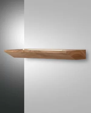 image of Linus LED Wall Uplight Oak Glass