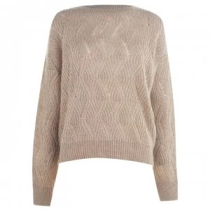 image of SET Crew Textured Jumper - Lt Stone 7023