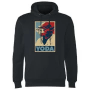 image of Star Wars Yoda Poster Hoodie - Black