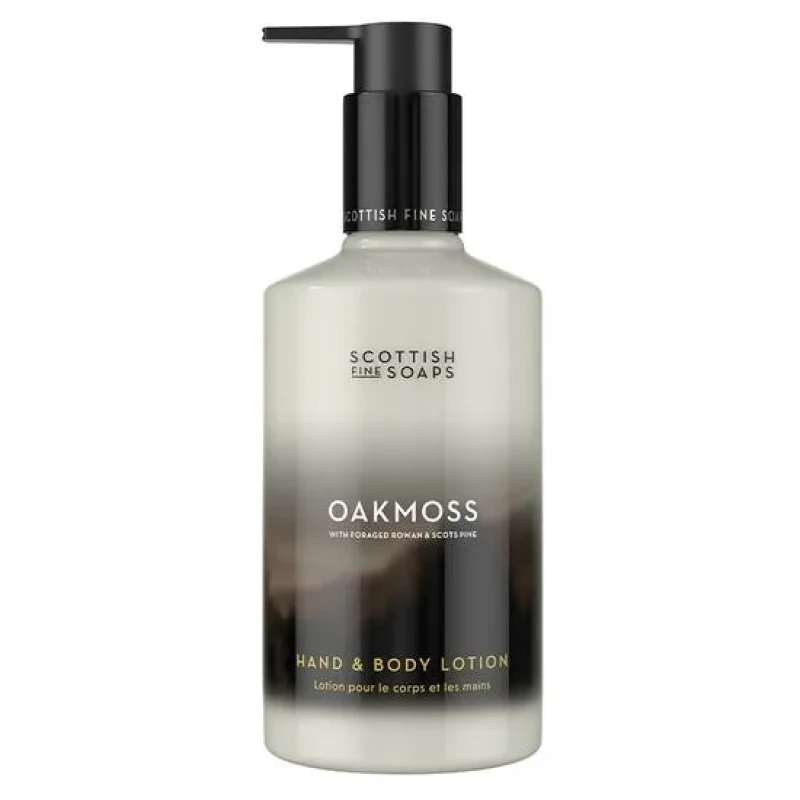 Image of Scottish Fine Soaps Scottish Fine Soaps Oakmoss Hand & Body Lotion 300ml in White White 300ml Unisex 5016365100809