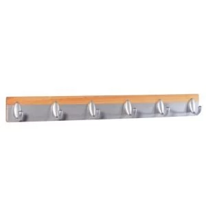 Image of BQ Silver effect pine Hook rail H12mm W50mm L450mm