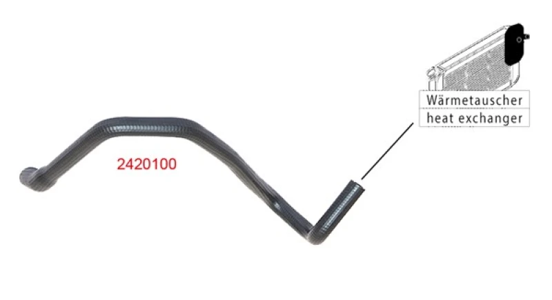 Image of Radiator hose METZGER 2420100