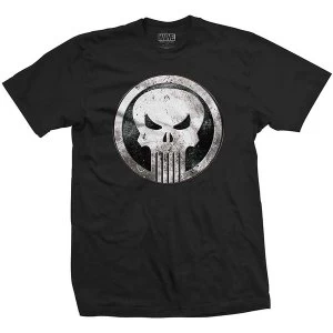 Image of Marvel Comics - Punisher Metal Badge Unisex X-Large T-Shirt - Black