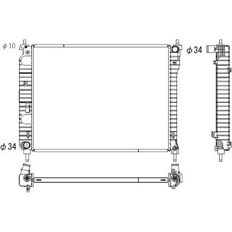 Image of Engine radiator DIEDERICHS DCM2677