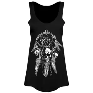 image of Unorthodox Collective Ladies/Womens Gothic Dreamcatcher Floaty Vest (Large (UK 12-14)) (Black)