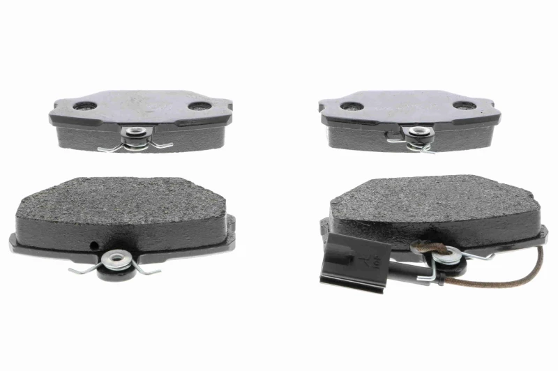Image of VAICO V24-0071 Brake pad set Front Axle, incl. wear warning contact, Q+, original equipment manufacturer quality, with brake caliper screws Brake Pad