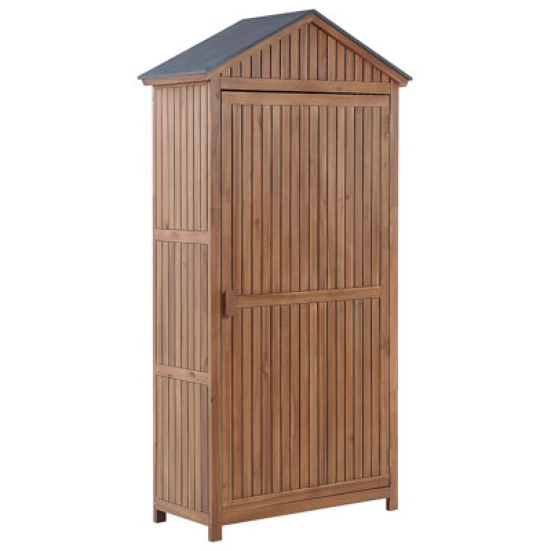 Image of Beliani Garden Cabinet Savoca Acacia Wood 100 Cm 40 Cm Brown