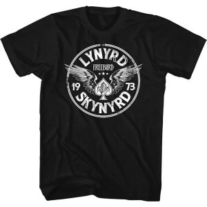 Image of Lynyrd Skynyrd - Freebird '73 Wings Unisex Large T-Shirt - Black