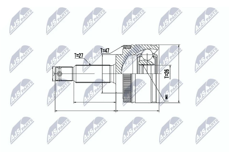 Image of NTY CV joint kit NTY NPZ-KA-358