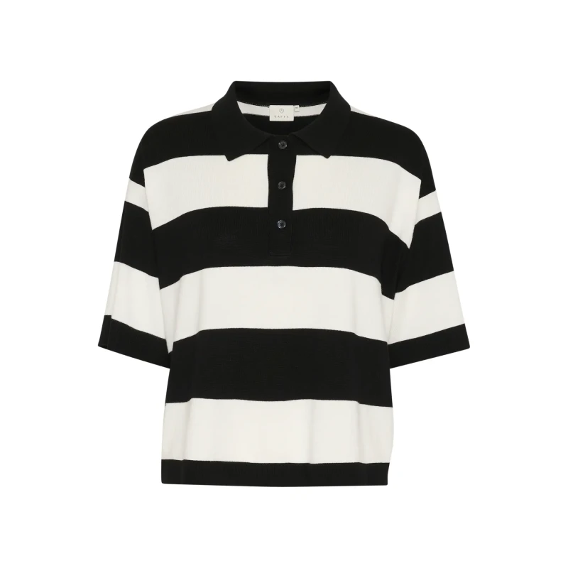 Image of Kaffe Womens polo shirt KAFFE Lizza Noir Female L