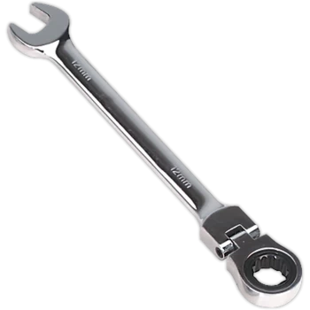 Image of Sealey Flexible Head Ratchet Combination Spanner Metric 12mm
