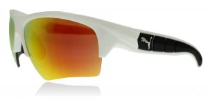Image of Puma PU0056S Sunglasses White Orange 004 66mm