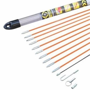 Image of C.K Tools 10m MightyRod Bonded Steel Cable Rod Set and Accessories