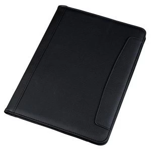 image of 5 Star Office A4 Conference Folder Leather Look Black