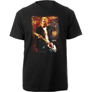 Image of Kurt Cobain - You Know You're Right Unisex Large T-Shirt - Black