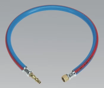 Image of Sealey AH2R Air Leader Hose 600mm x Ø8mm with Tailpiece & 1/4"BSP Union