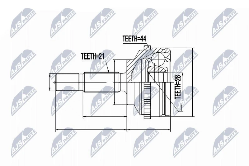Image of NTY CV joint kit NTY NPZ-RE-043