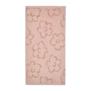 image of Ted Baker Magnolia Bath Sheet, Soft Terracotta