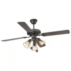 image of Faro YAKARTA LED Brown Ceiling Fan