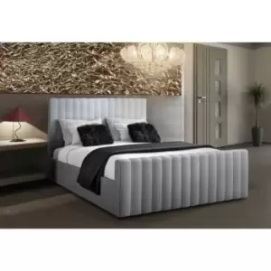Image of Keesa Bed Double Plush Velvet Silver