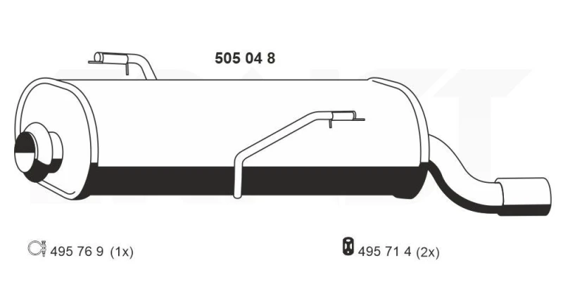 Image of Rear silencer ERNST 505048