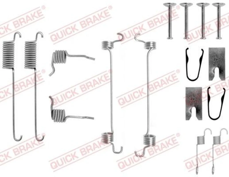 Image of QUICK BRAKE Brake shoe fitting kit QUICK BRAKE 105-0751