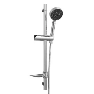 Image of Wickes Five Mode Handset and Riser Rail Kit - Chrome