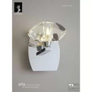 Image of Alfa wall light with 1-light switch G9, polished chrome