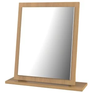 Image of Robert Dyas Edina Ready Assembled Dressing Table Mirror - Modern Oak