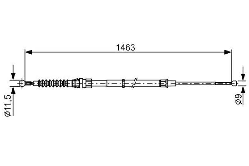 Image of Bosch 1 987 482 456 Brake Cable 1463mm Cable,parking brake (124)