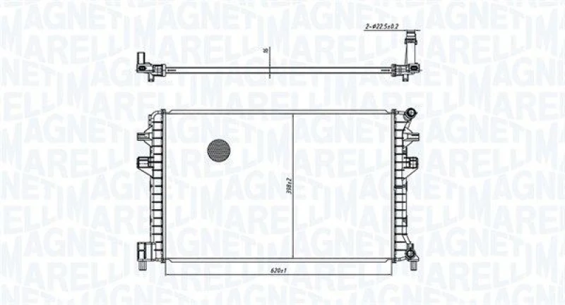 Image of MAGNETI MARELLI Engine radiator MAGNETI MARELLI 350213166300