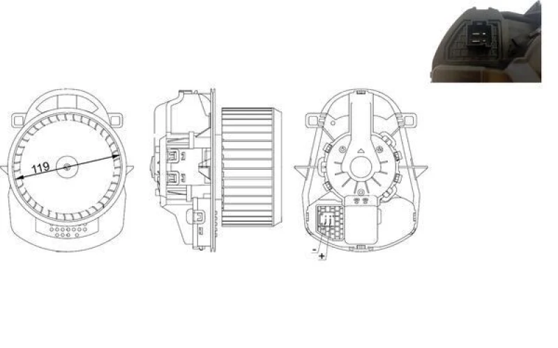 Image of Blower motor MAHLE AB 258 000S