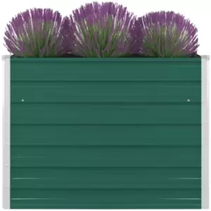 image of Raised Garden Bed 100x100x77cm Galvanised Steel Green Vidaxl Green