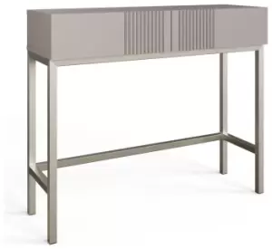 image of Frank Olsen Iona 2 Drawer Console Table - Grey