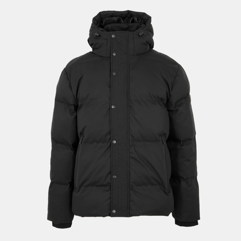 Image of Everlast Mens Water Resistant Windproof Hooded Short Puffer Jacket Black male S