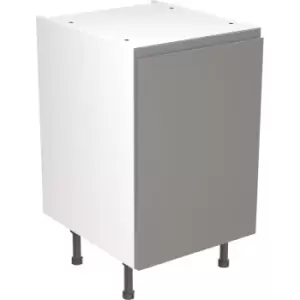 Image of Kitchen Kit Flatpack J-Pull Kitchen Cabinet Base Unit Super Gloss 500mm in Dust Grey MFC