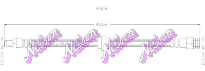 Image of Brake hose KAWE H3616