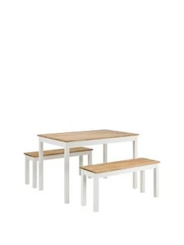 Julian Bowen Coxmoor 120 Cm Dining Table + 2 Benches