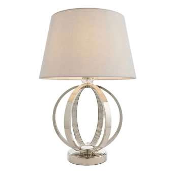 Image of 1 Light Table Light Bright Nickel & Clear Faceted Acrylic (Base only), E27