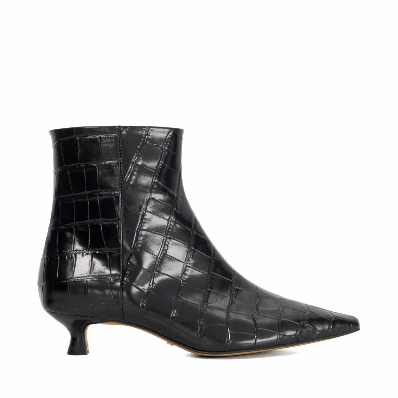 Image of Dune London Womens Odore Ankle Heeled Boots Black Leather female 3 (36)