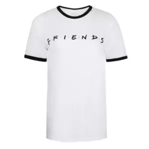 Image of Logo Mania Ringer T-Shirt - White