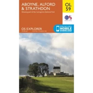 image of Aboyne, Alford & Strathdon by Ordnance Survey (Sheet map, folded, 2015)